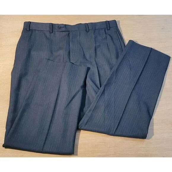 New! Brooks Brothers 346 Dress Pants Size 36x29 Dark Charcoal Wool Blend
